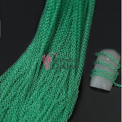 Lantisor Metalic pentru unghii 3D, Verde LM005